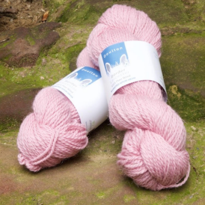 Rosedale Aran Yarn, antique pink from North Yorkshire flock of rare breed, slaughter-free Border Leicester sheep