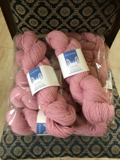 Rosedale 4ply yarn, antique pink from rare breed, slaughter-free Border Leicester sheep