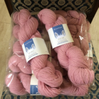 Rosedale DK yarn, antique pink from North Yorkshire flock of rare breed, slaughter-free Border Leicester sheep