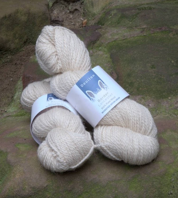 Mount Grace Aran Yarn is a gentle oatmeal shade from slaughter-free Border Leicester sheep