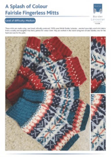 Splash of Colour Mitts Knitting Kit - Image 4
