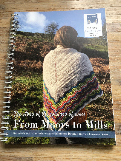 From Moors to Mills book contains essays on the evolution of wool in Yorkshire and 13 knitting patterns