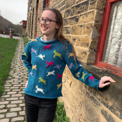 Hand knitted Dyed in the Wool Sweater