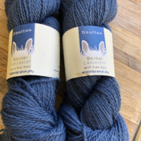 Runswick Bay 4ply yarn is navy blue indigo colour, light and warm, with lustre