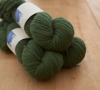 Dalby Forest leaf green 4ply yarn