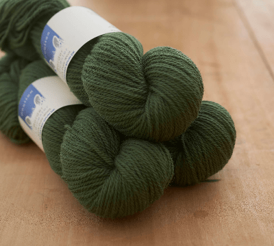Dalby Forest Leaf Green DK yarn, rare breed and slaughter-free