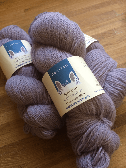 BIlsdale 4ply yarn, lilac yarn from rare breed, slaughter-free Border Leicester sheep