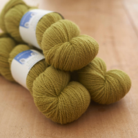 Appleton Wiske yarn lime green skeins