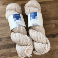 DK yarn oatmeal Mount Grace colour skeins