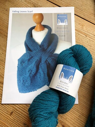 Falling Leaves Scarf Printed Pattern, to make a beautiful slotted scarf