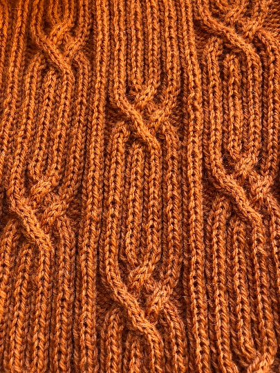 Ribbed Sweater Knitting Kit made from Border Leicester Yarn