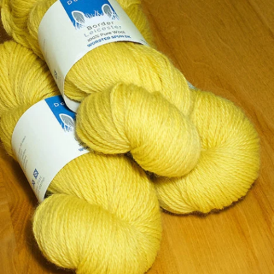 Sandsend 4ply yarn, soft yellow yarn, pure border leicester yarn, perfect for colourwork and steeking, light and warm
