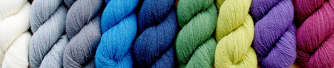 Contact Doulton Border Leicester Yarn, and Our Story, picture of skeins of yarn from the colour range. Shows we will be at.