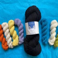 Wool for fingerless gloves knitting kit made from border leicester yarn